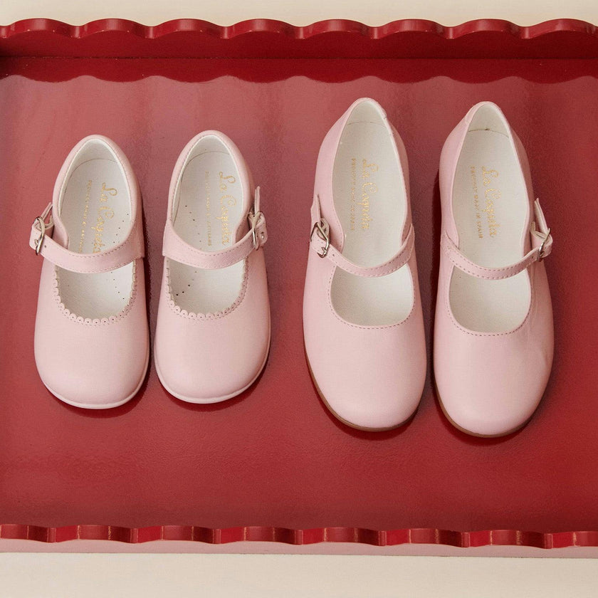 Light Pink Leather Toddler Mary Jane Shoes
