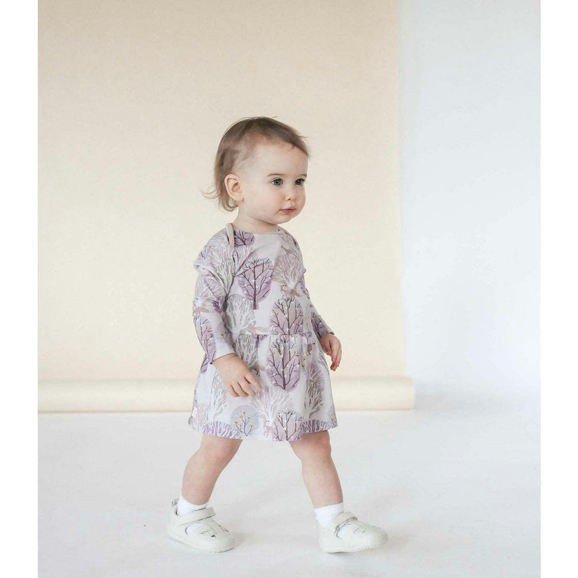 Baby Isabelle Print Long Sleeve Onesie Dress