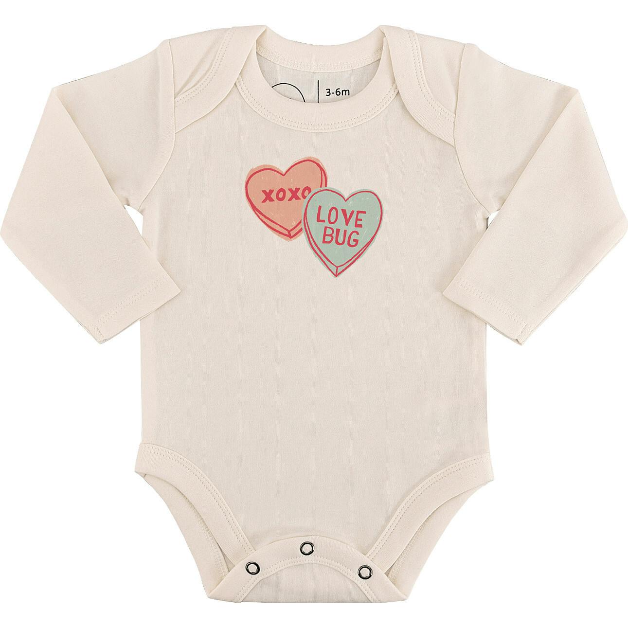 long sleeve graphic bodysuit | candy hearts