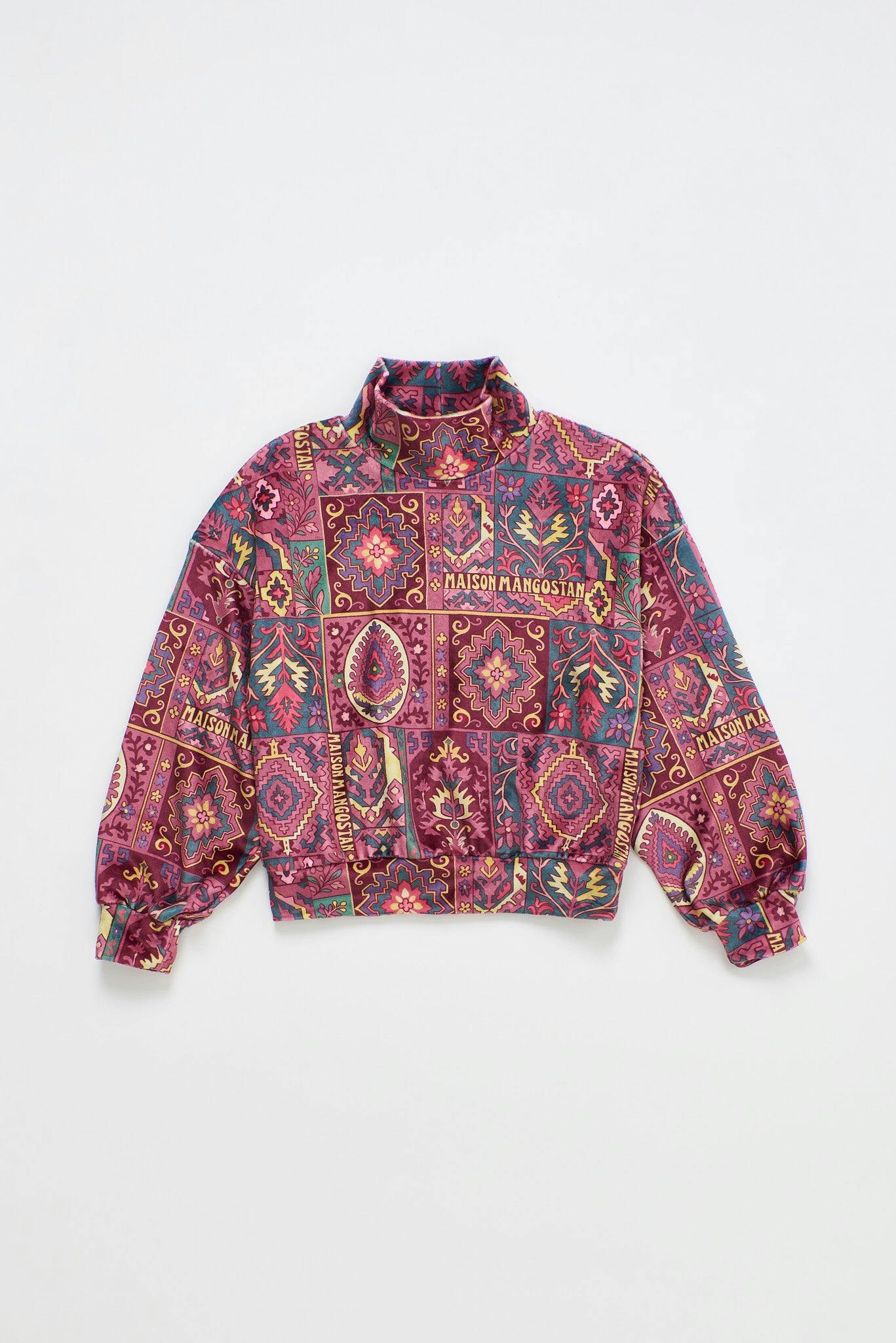 CARPET VELVET SWEATER BURGUNDY