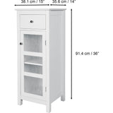 Connor Floor Cabinet with Adjustable Shelf and Storage Drawer