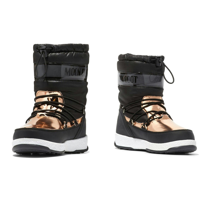MOON BOOT Protecht Junior Black and Gold Nylon Boots