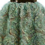 Green Bellina Velvet Tulle Dress