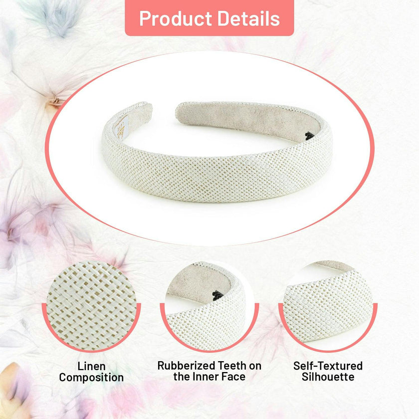 Halo Luxe Tabitha Luxe Linen Headband - Ivory