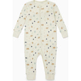 Bear Print Clever Zip Romper