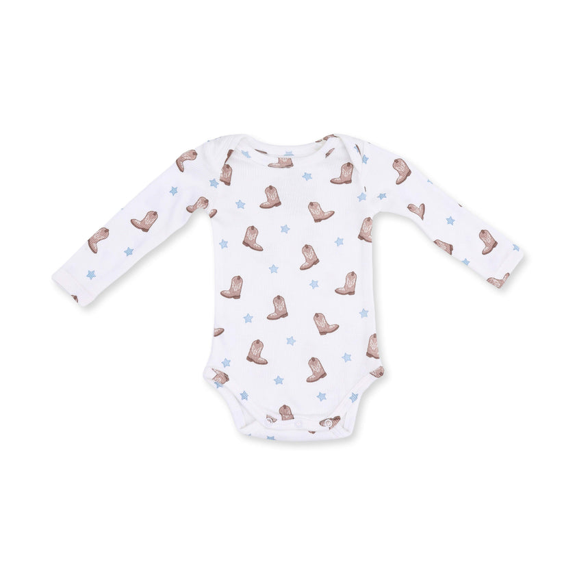 Mini Cowboy Boots - Long Sleeve Bodysuit