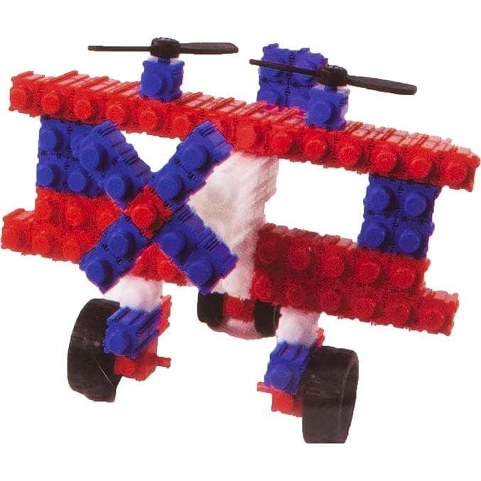 Snapo: Americana Kit - 150 pcs - Red-White-Blue Blocks & Wheels
