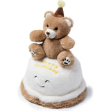 McHugs Birthday Wishes Bear Cake 7" — Soft Weighted Cuddle Stuffed Animal