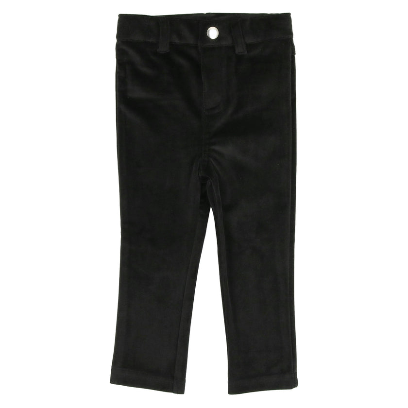 Boys Velour Straight Leg Dress Pants