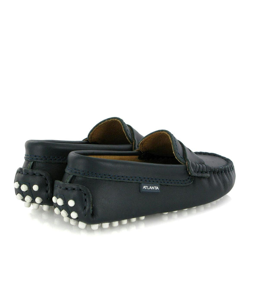 Penny 032 Driving shoes, dark blue smooth leather