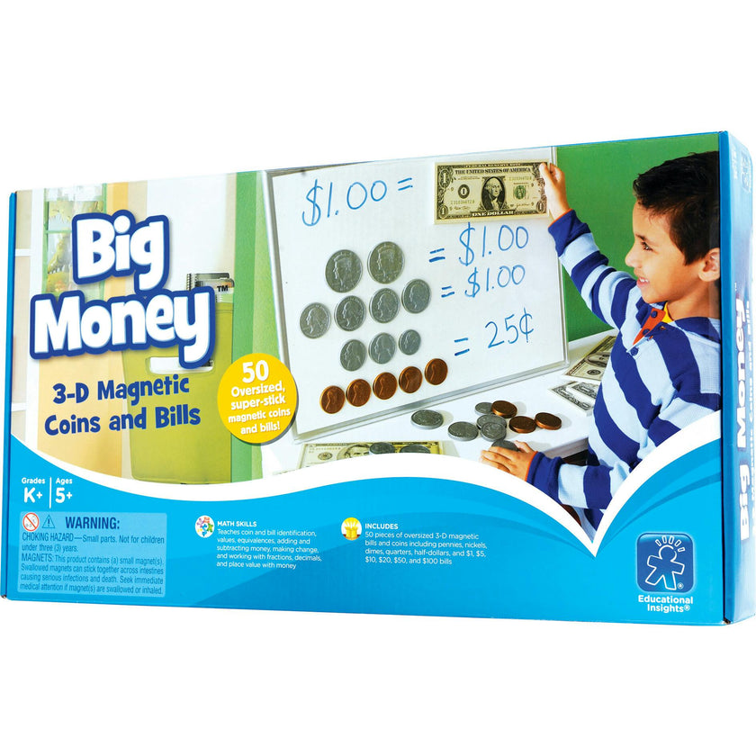 Big Money™ 3-D Magnetic Coins and Bills