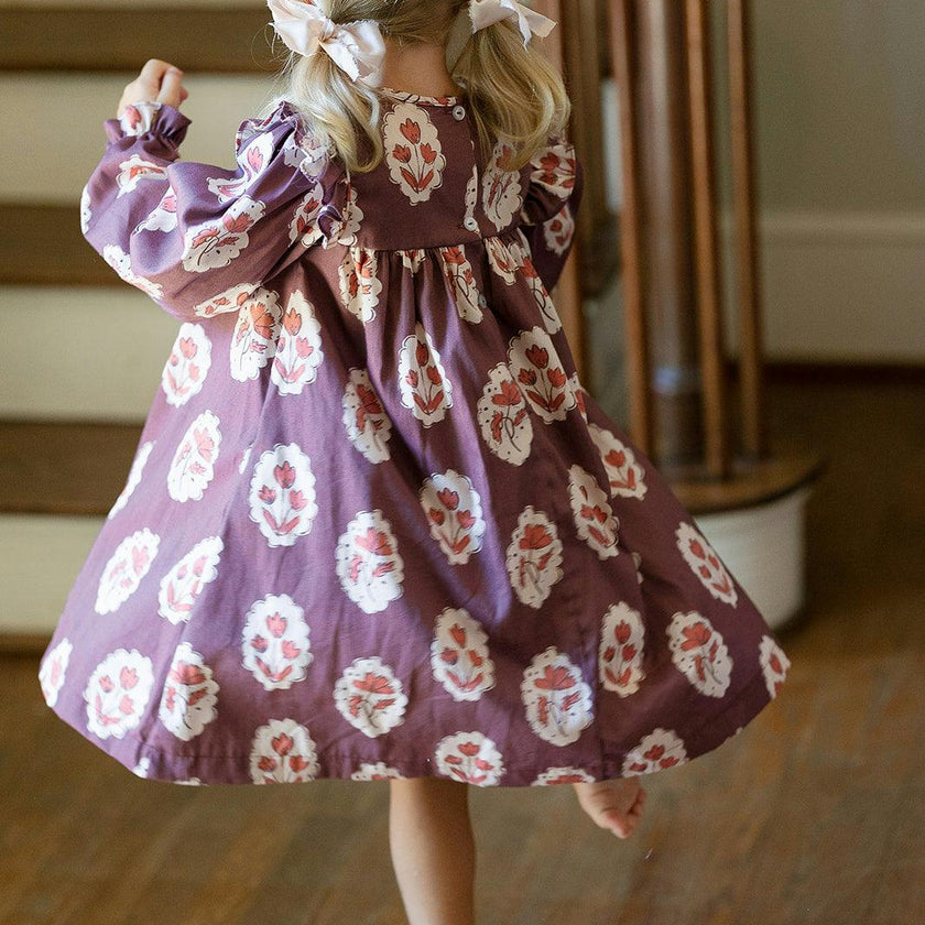 Britta Dress in Intaglio Maroon