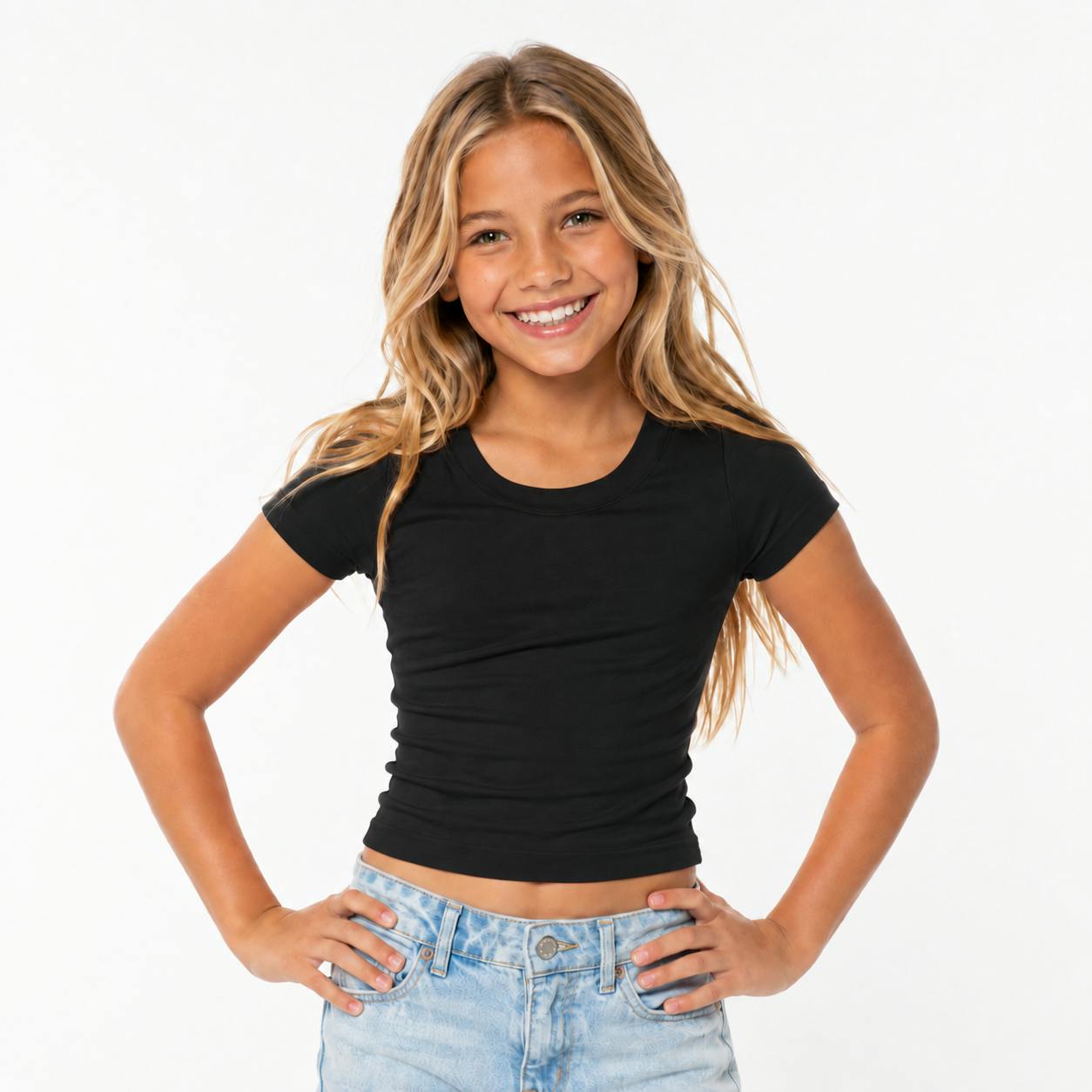 Short Sleeve Basic Seamless Top (8-14y)