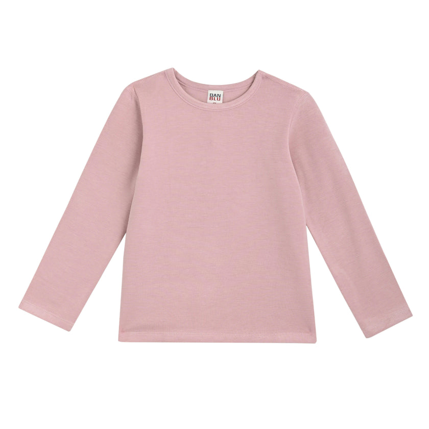 Pink Solid Wool-Blend Pajama Set
