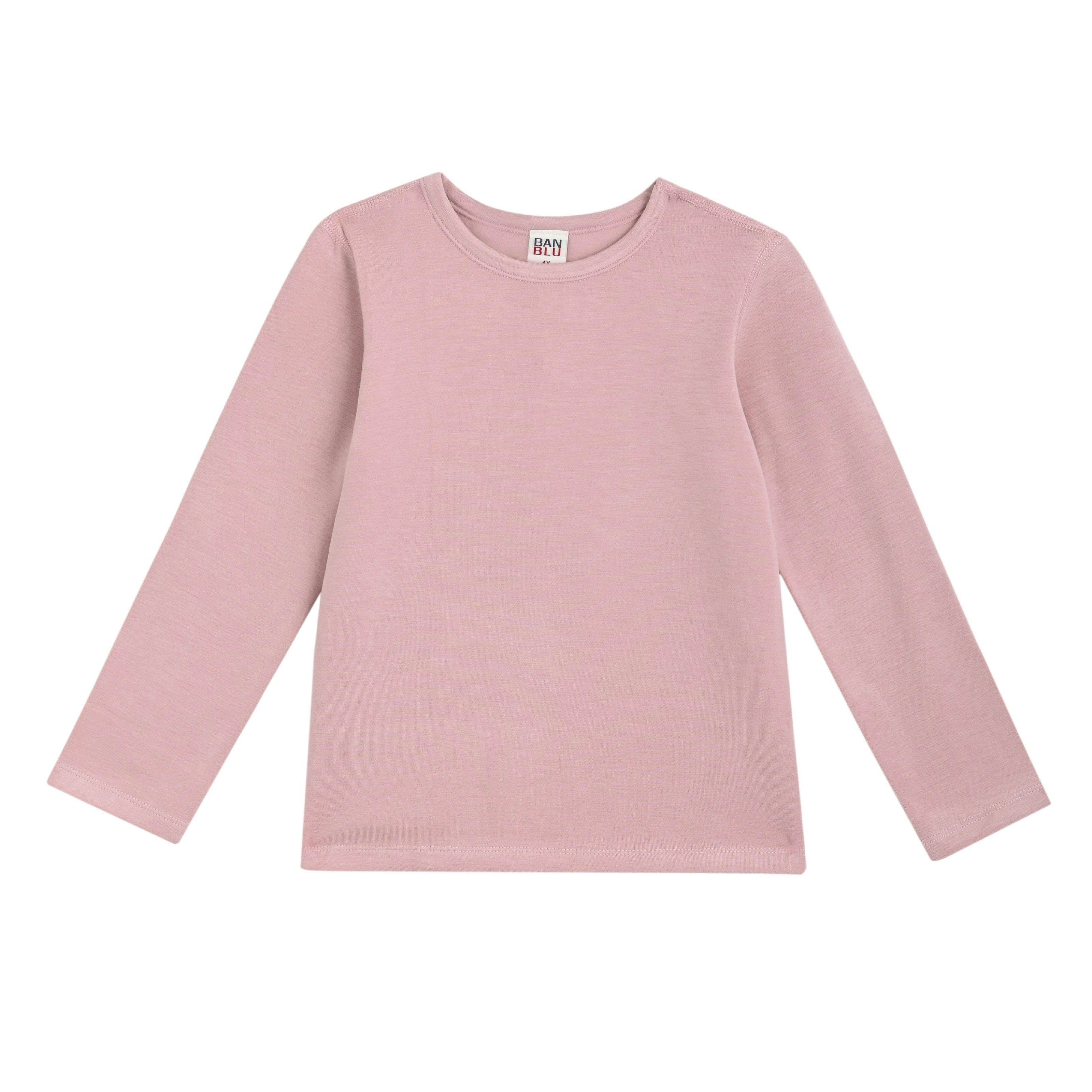 Pink Solid Wool-Blend Pajama Set