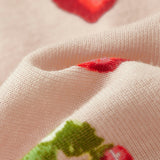 Strawberry Organic Cotton Knotted Beanie Hat
