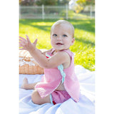 Check Seersucker Dress & Bloomer With Watermelon