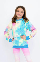 Minky Crewneck Sweatshirt - Cotton Candy Tie Dye