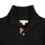Organic Mock Neck Sleeve Stripe Sweater