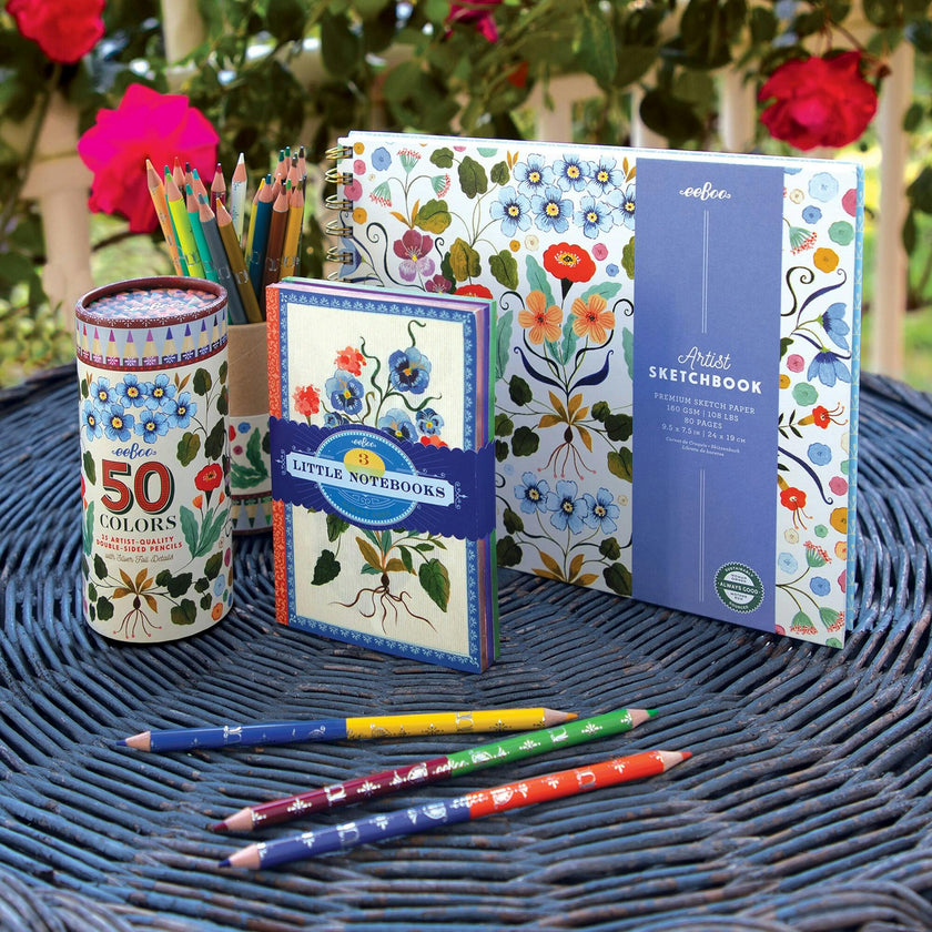 Piece&Love: Double-Sided Colored Pencils - Flora's - 25pc Set