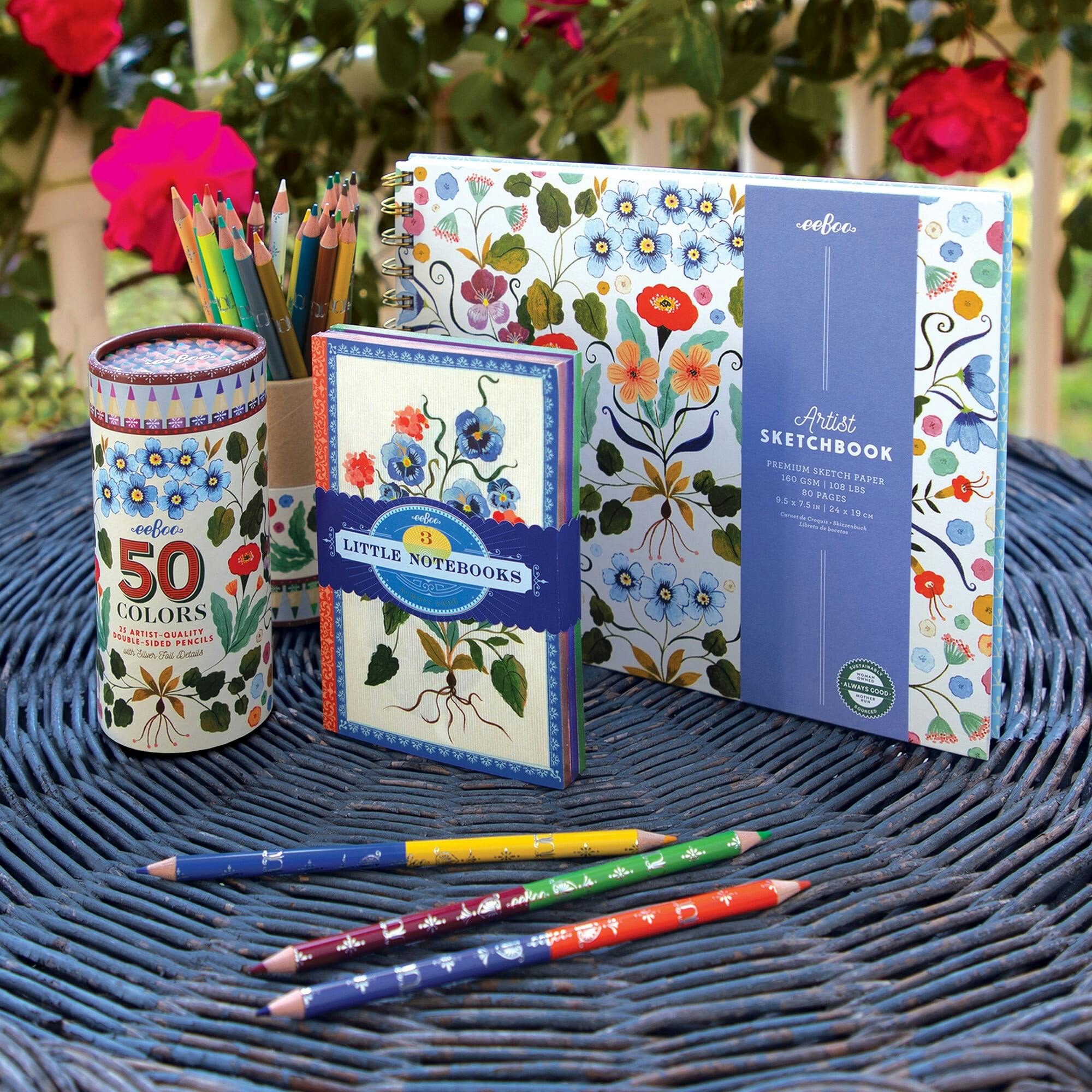 Piece&Love: Double-Sided Colored Pencils - Flora's - 25pc Set