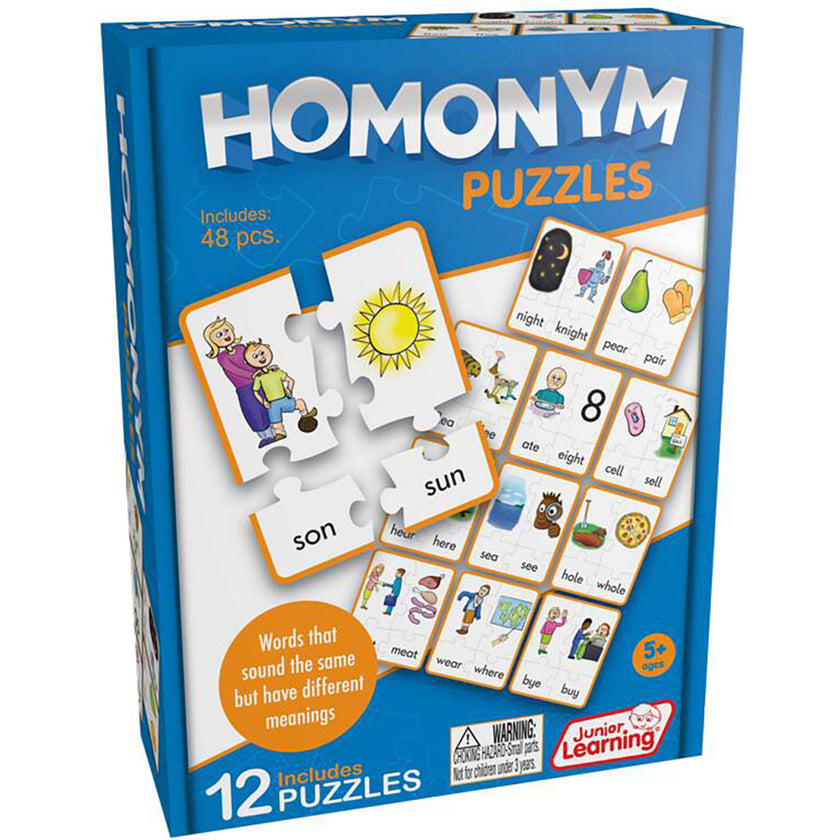 Homonym Puzzles for Ages 5-8