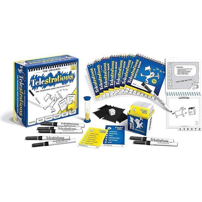 USAopoly: Telestrations Original - Family Drawing Board Game