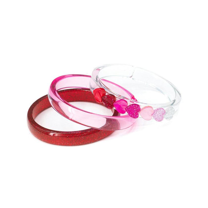 Hearts Red Shades Bangles -VAL