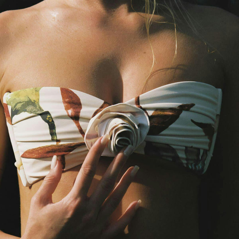 Rosa Bandeau Bikini Top