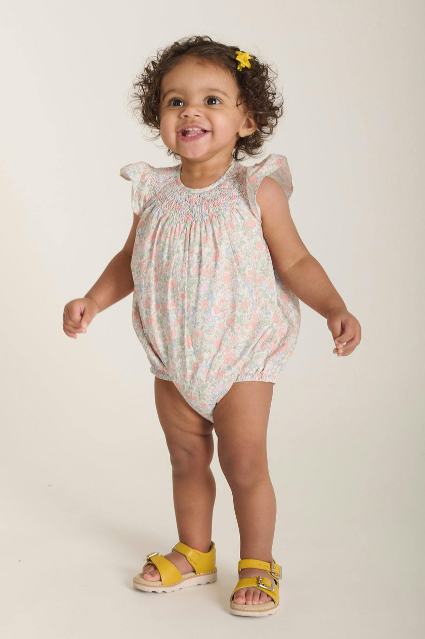 Hand-Smocked Baby Bubble - Delphine