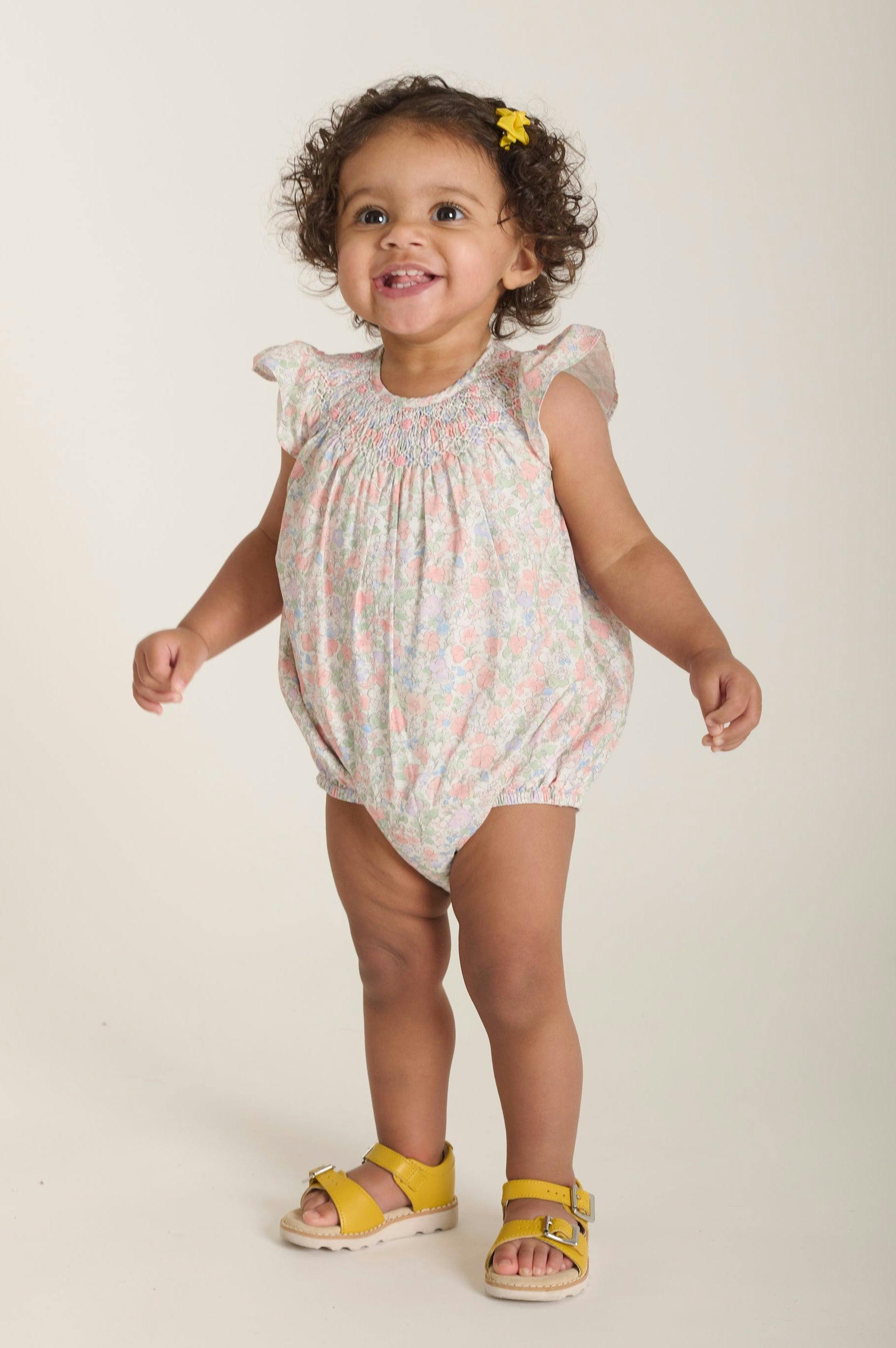 Hand-Smocked Baby Bubble - Delphine