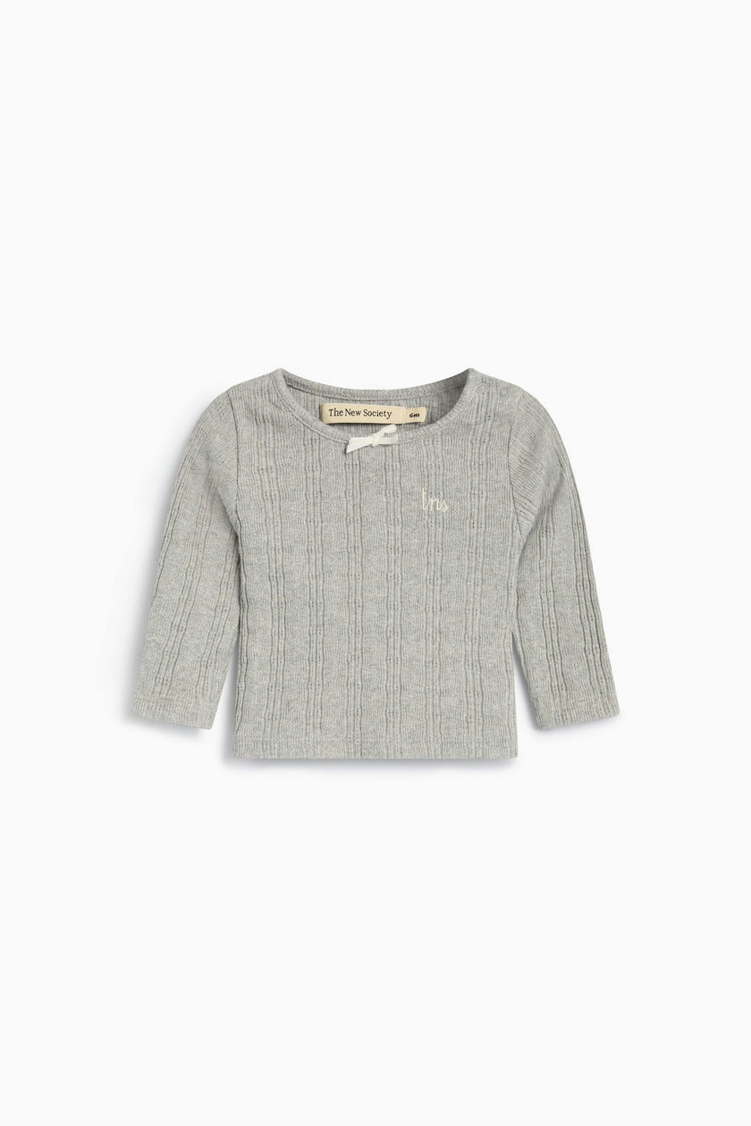 TNS Logo Baby Tee Mid Grey Melange