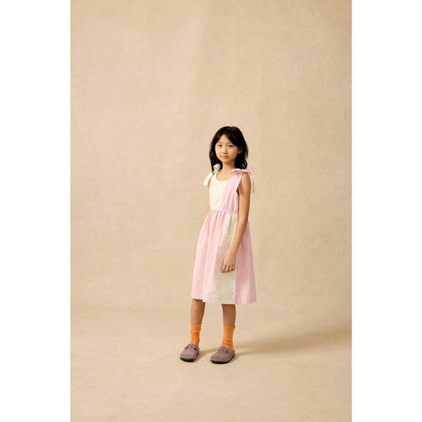 Organic Colorblock Bow Dress