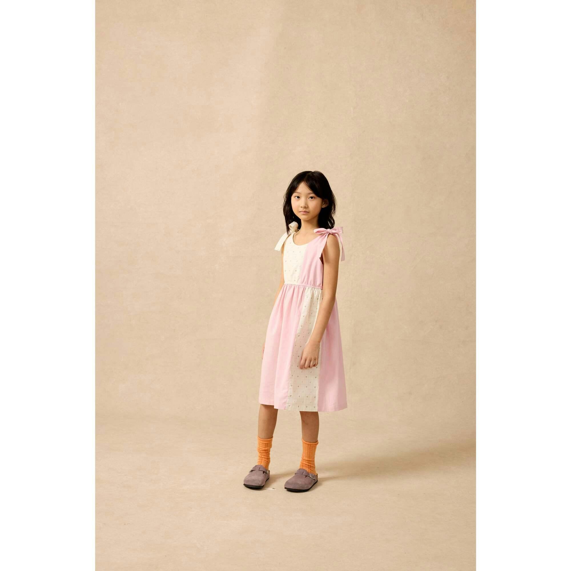 Organic Colorblock Bow Dress