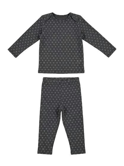 Allover Circle Print French Terry 2-Piece Set