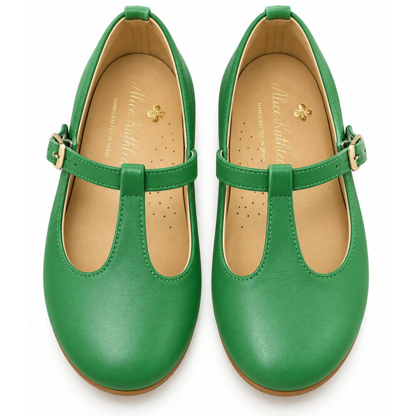 T-Strap in Grass Green