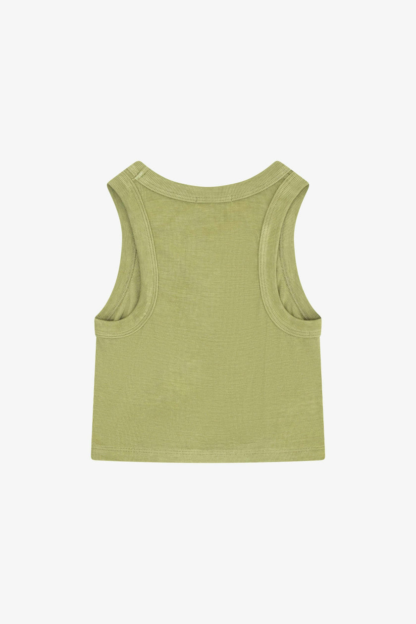 Rayon Rib Shirred Sleeveless Tank
