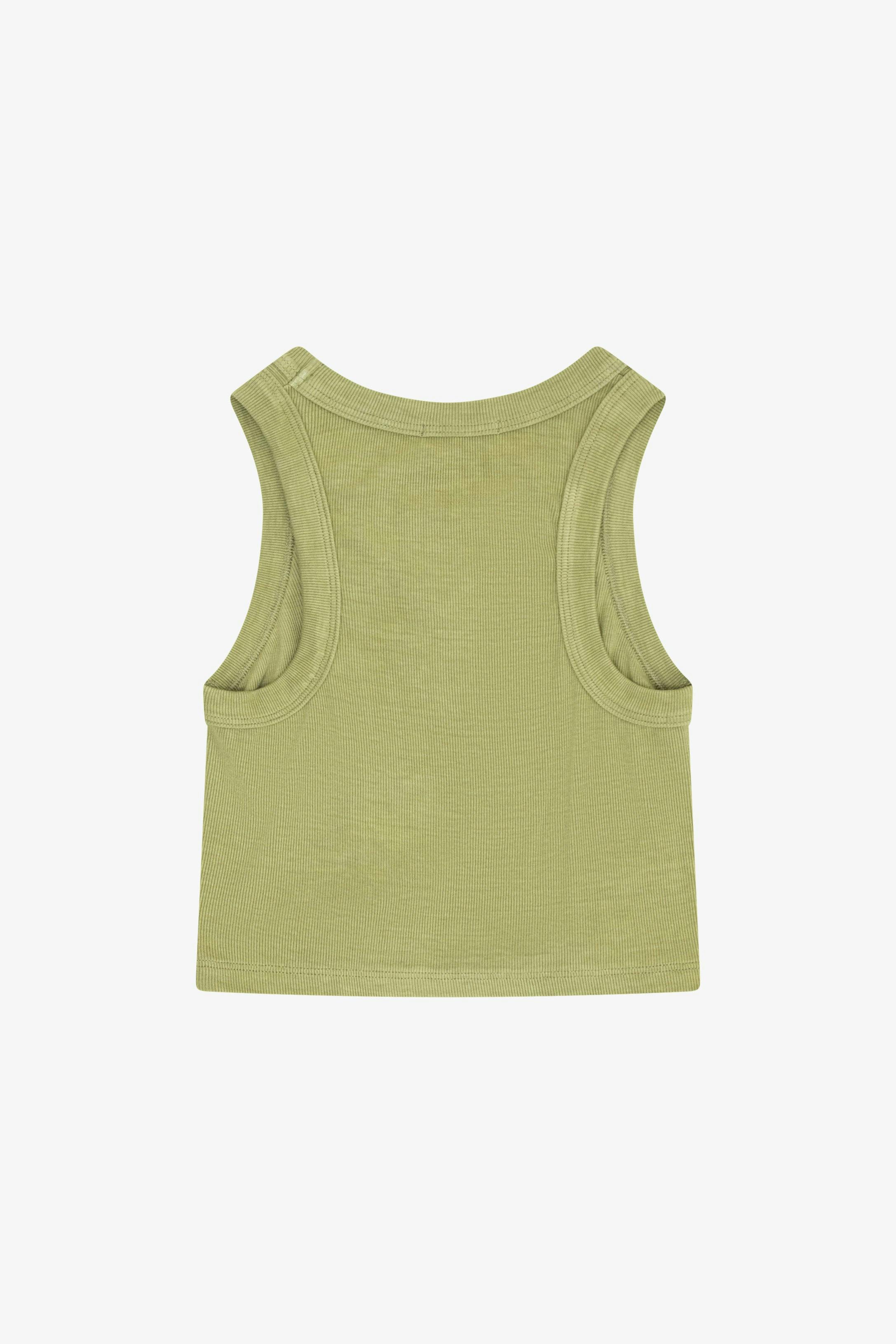 Rayon Rib Shirred Sleeveless Tank