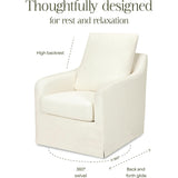 Reese Eco-Linen Slip Cover Swivel Glider