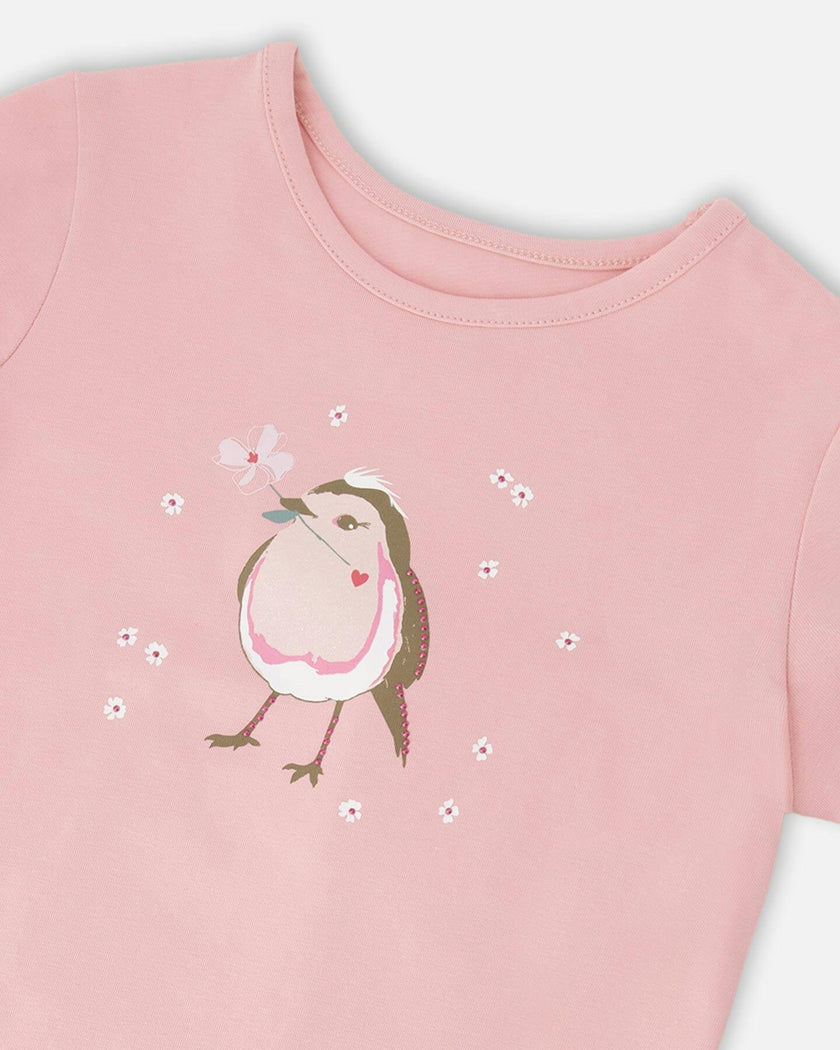 Organic Cotton Jersey T-Shirt Dusty Pink