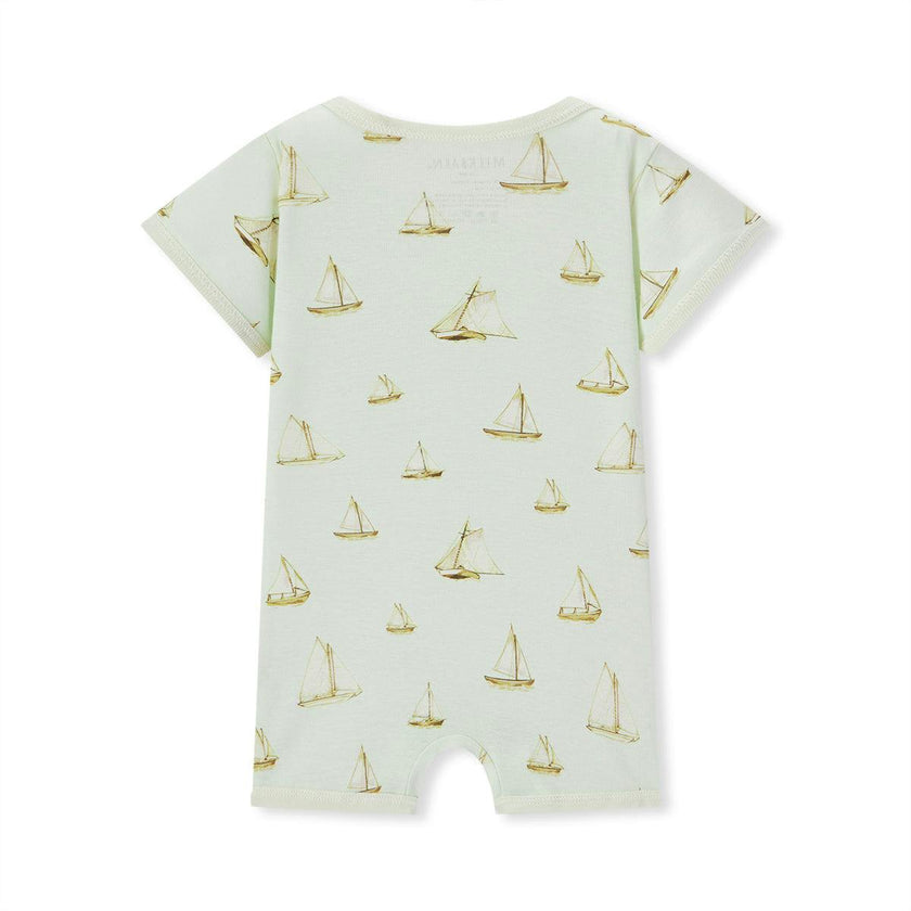 Sailboat Melody Organic Cotton Shortall