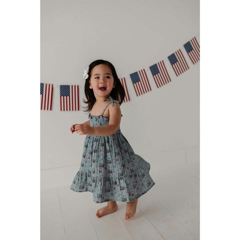 Tiered Mini Dress Retro America