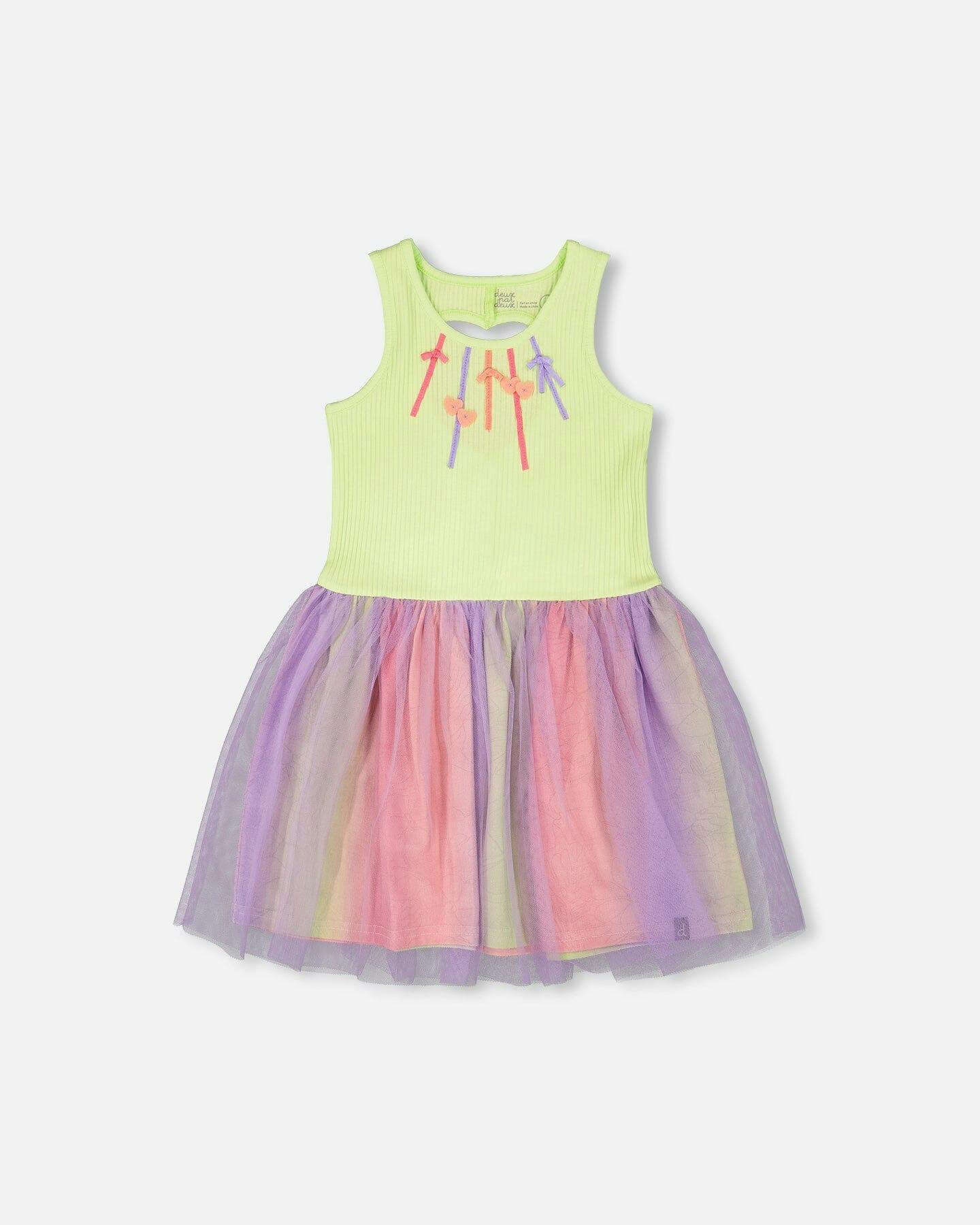 Sleeveless Bi-Material Dress