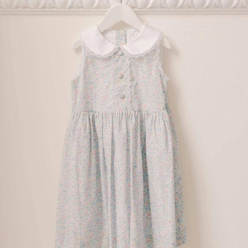 Light Blue Floral Aimee Girl Dress