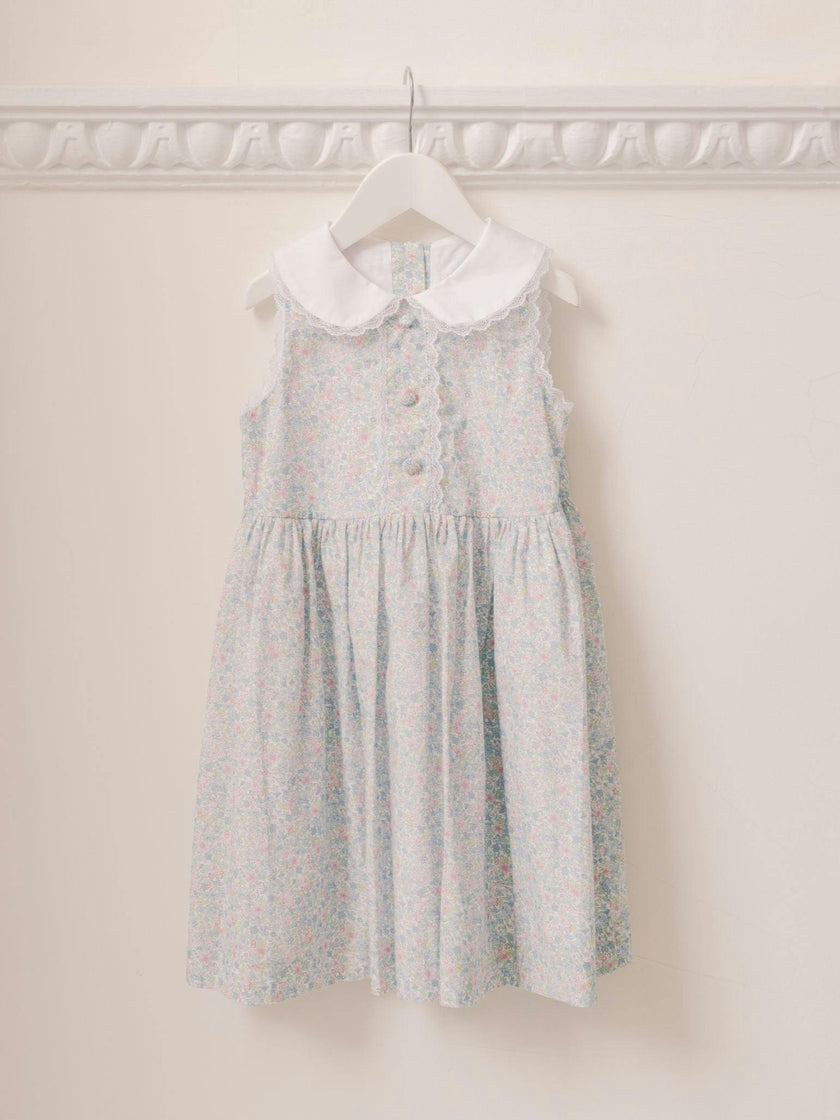 Light Blue Floral Aimee Girl Dress
