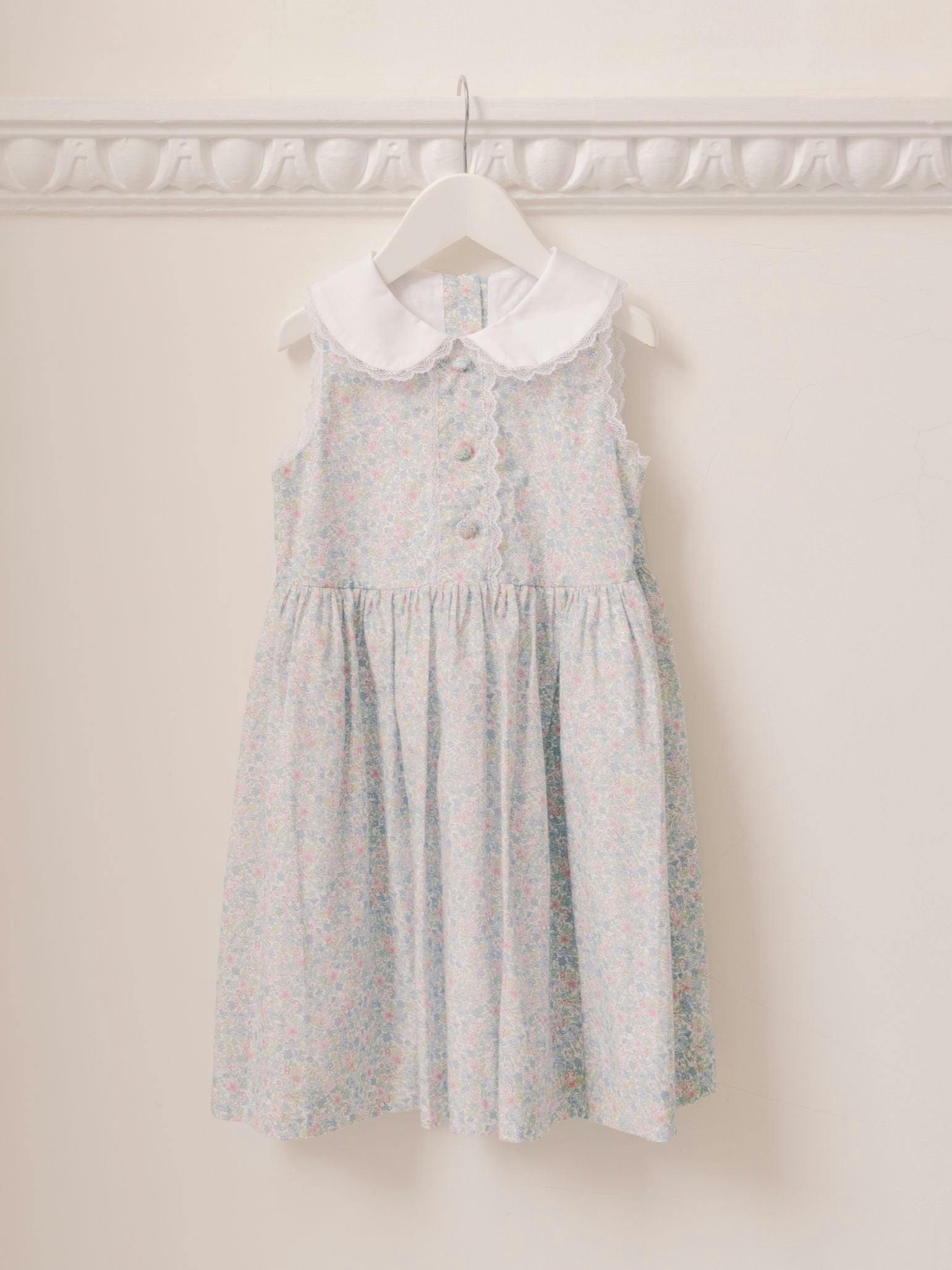 Light Blue Floral Aimee Girl Dress