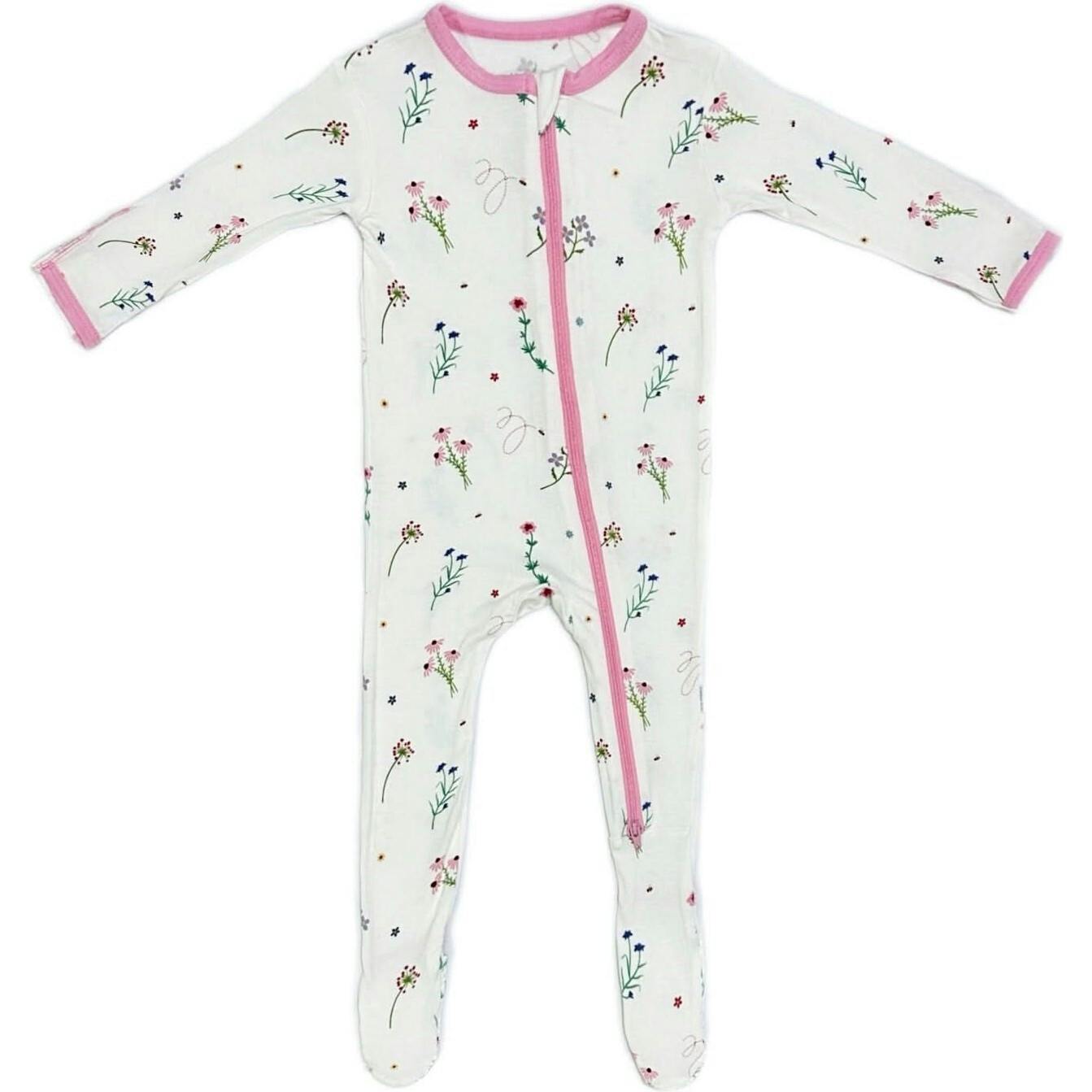Wildflowers Zippered Footie