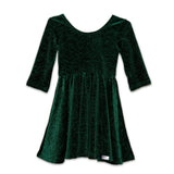Holiday Twirly Dress in Emerald Bodre