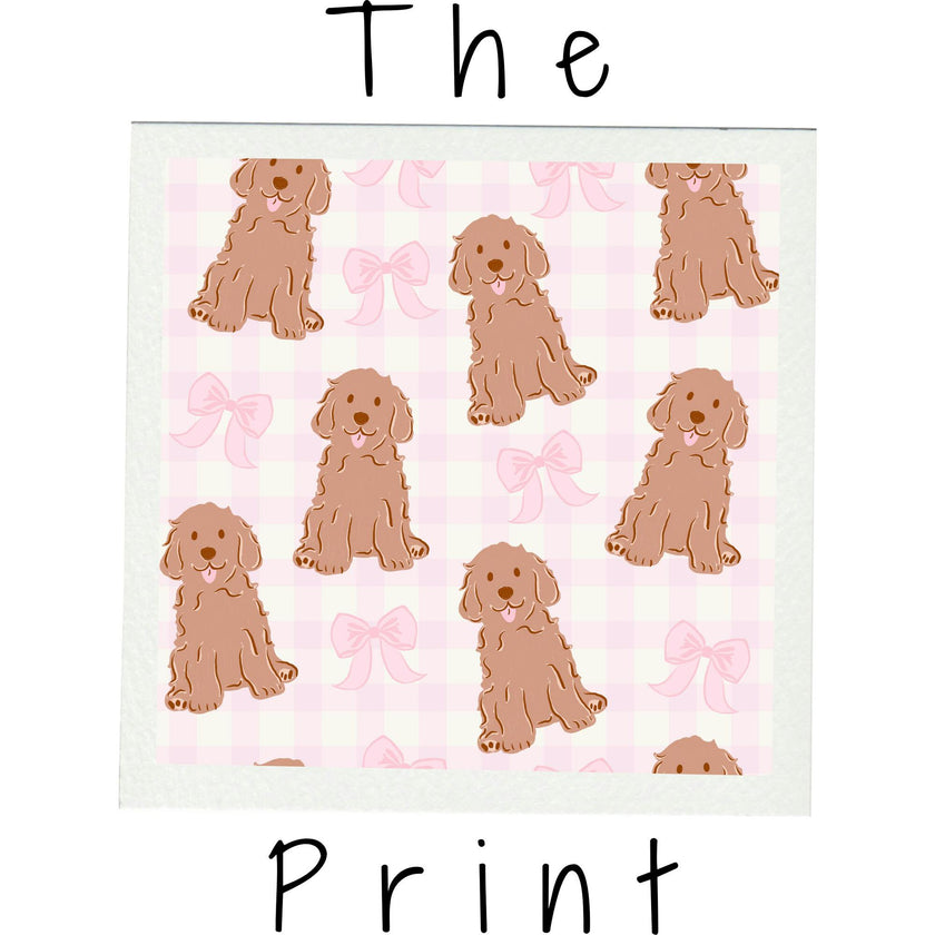 Pink Goldendoodle Bamboo Ruffle Romper