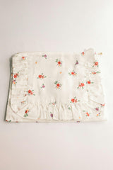 Summer Petals Timeless Floral Ruffle Pouch